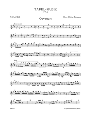 Book cover for Ouverture and Conclusion for two Flutes, Strings and Basso continuo e minor