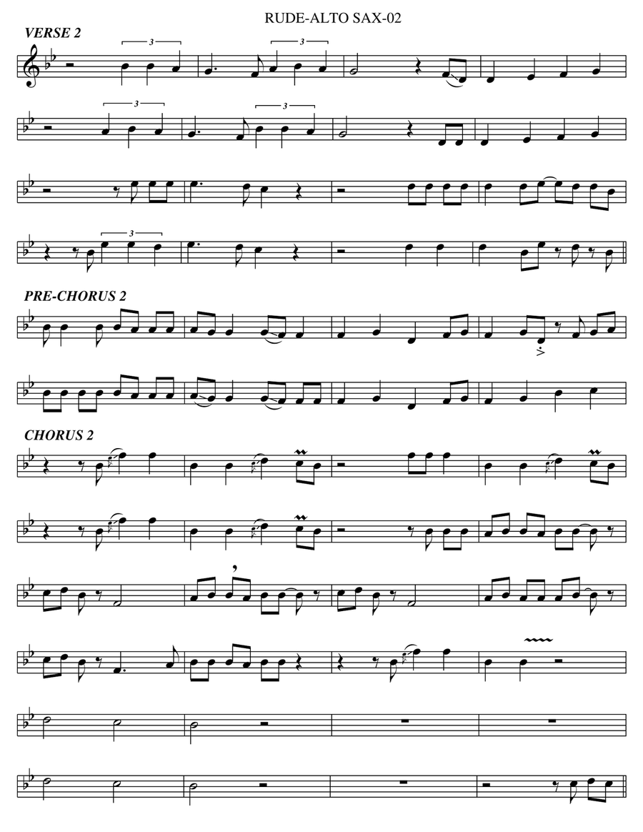Rude Alto Saxophone scores gallery preview page 2