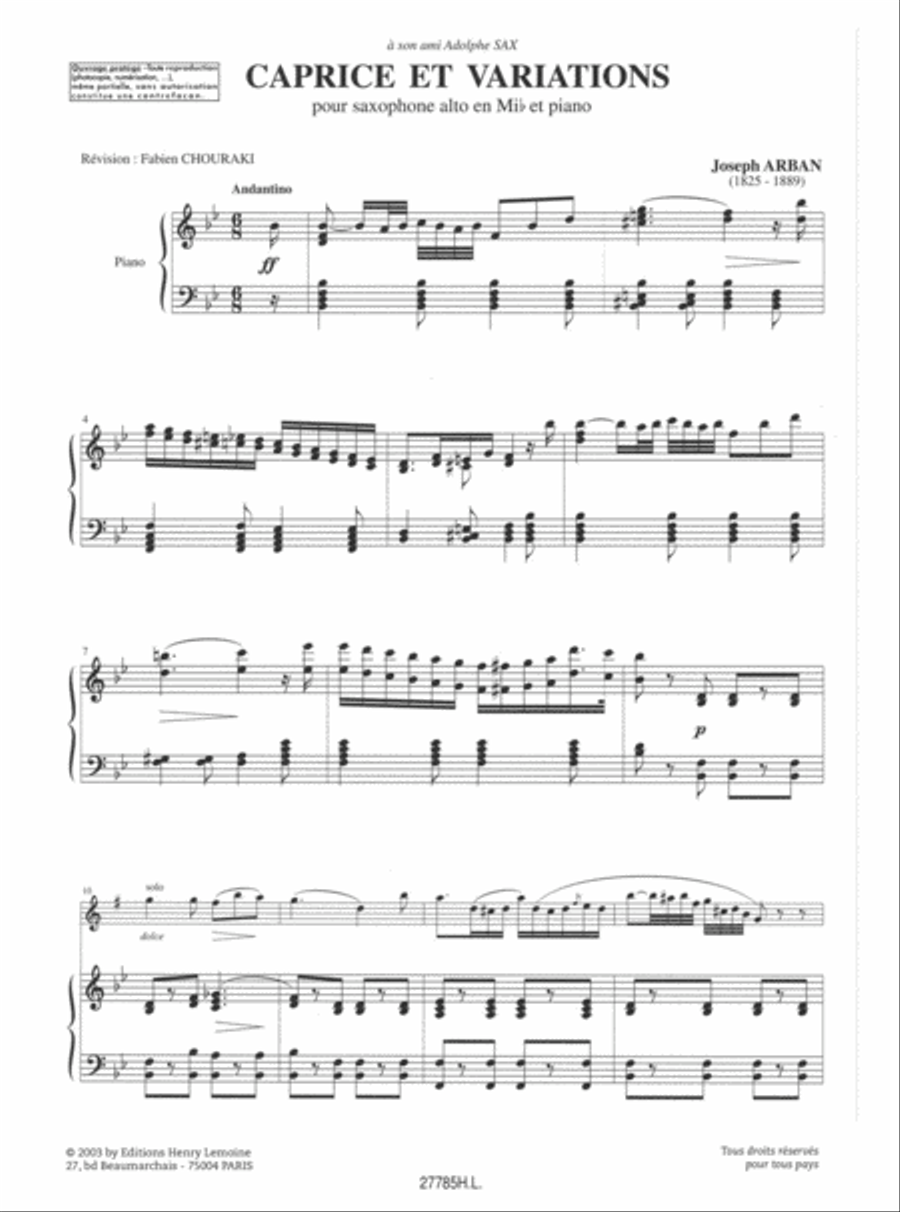 Caprice Et Variations Piano Accompaniment scores gallery preview page 2