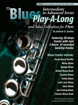 Book cover for Blues Play-A-Long and Solos Collection for Flute Int/Adv Level