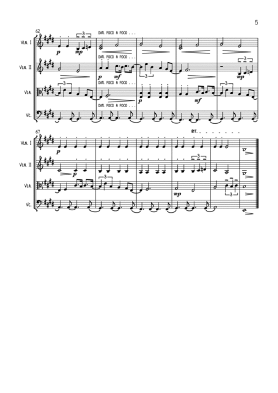 God Only Knows String Quartet scores gallery preview page 5