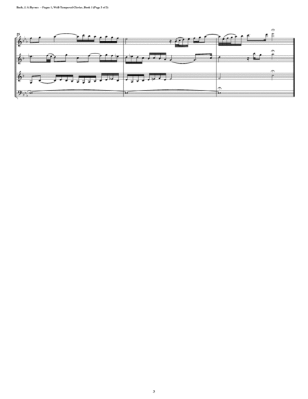 Fugue 01 from Well-Tempered Clavier, Book 1 (Woodwind Quartet) image number null
