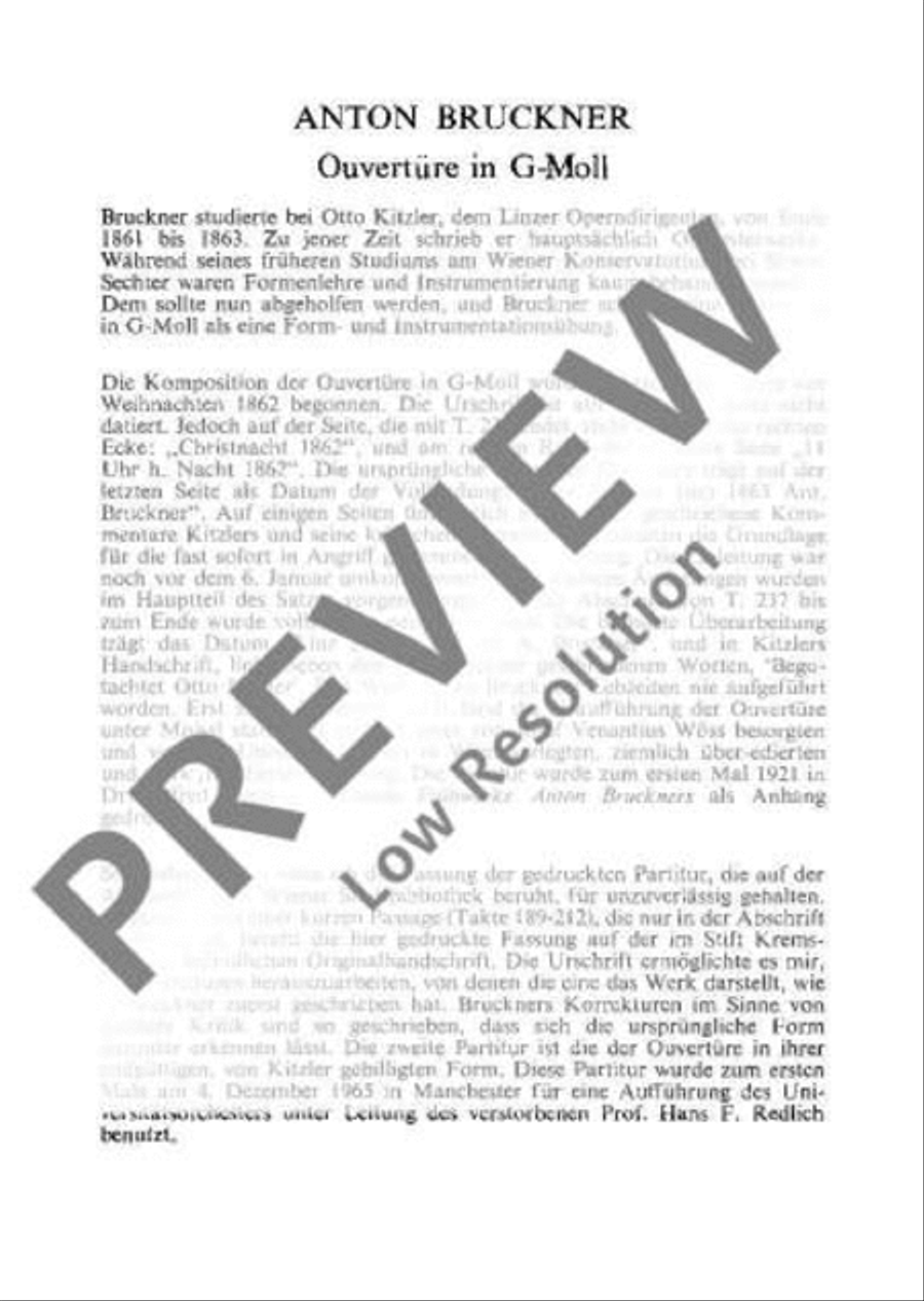 Overture G minor Orchestra scores gallery preview page 6