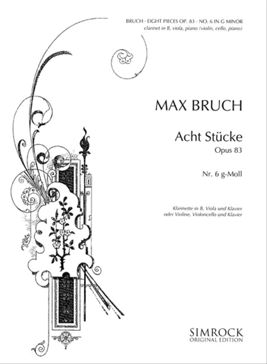 Eight Pieces, Op. 83 Clarinet scores gallery preview page 1