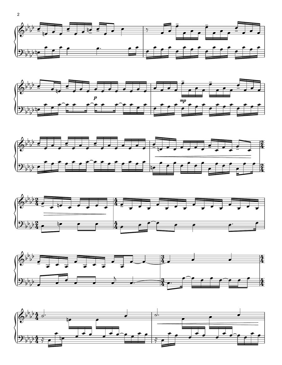 Nocturne In F Minor, Op. 55, No. 1 (arr. Chad Lawson) Piano Solo scores gallery preview page 2