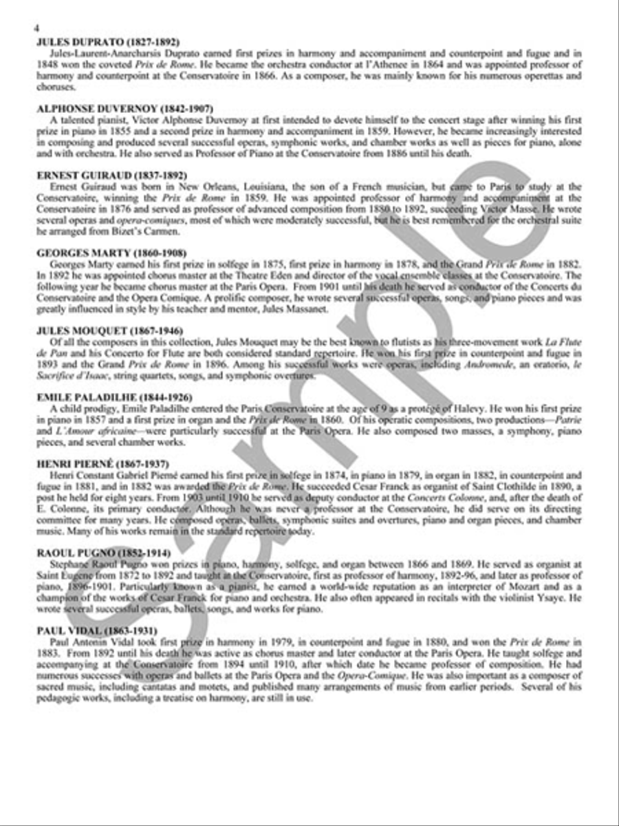 Paris Conservatory Flute Album: 16 Short Lyric Pieces for Flute and Piano Flute Solo scores gallery preview page 5
