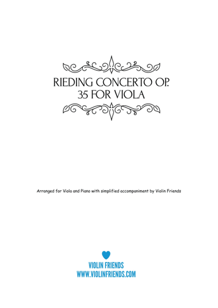 Rieding Concerto Op.35 for Viola and Piano