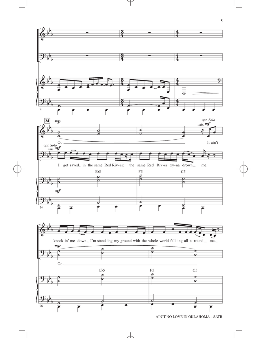 Ain't No Love In Oklahoma (from Twisters) (arr. Cristi Cary Miller) 4-Part scores gallery preview page 4