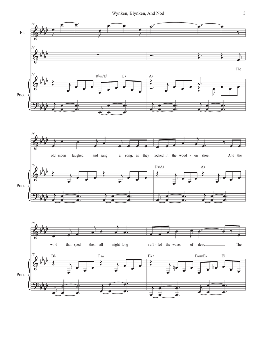 Wynken, Blynken, And Nod (Unison choir) by Stephen DeCesare Unison Choir - Digital Sheet Music page 3