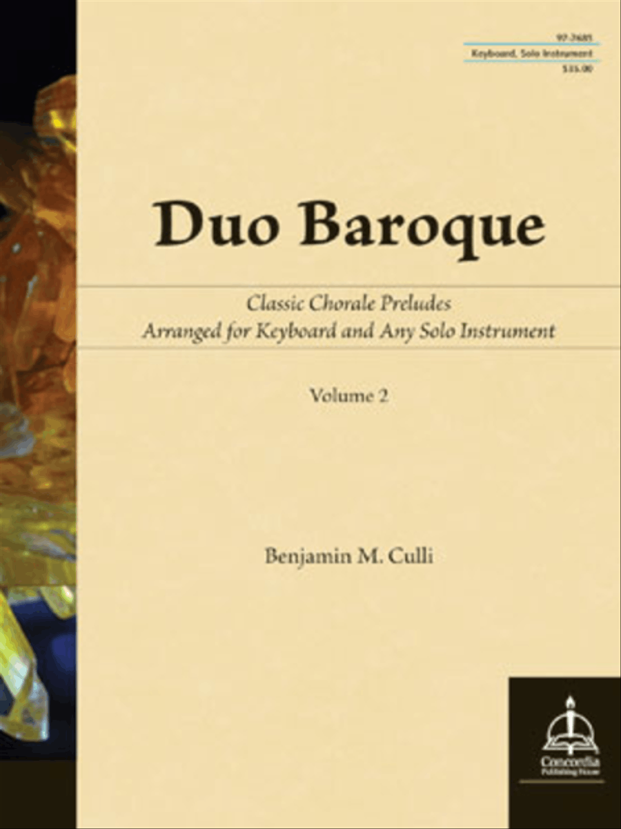 Duo Baroque: Classic Chorale Preludes Arranged for Keyboard and Any Solo Instrument, Vol. 2 Bassoon scores gallery preview page 1