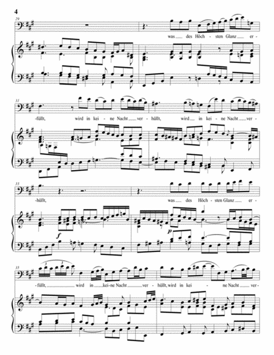 BACH: Was des Höchsten Glanz erfüllt, BWV 194 (transposed to A major)