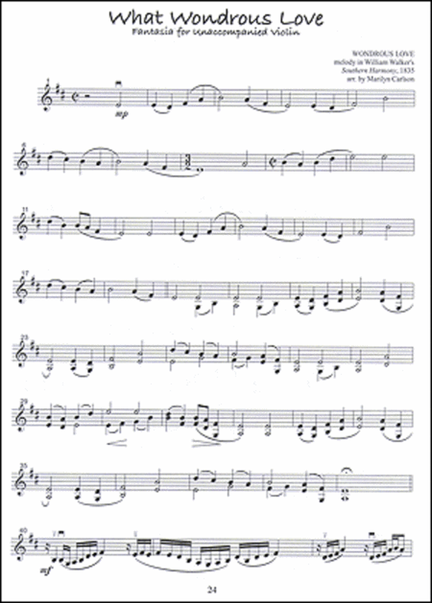 Hymn Tunes for Unaccompanied Violin