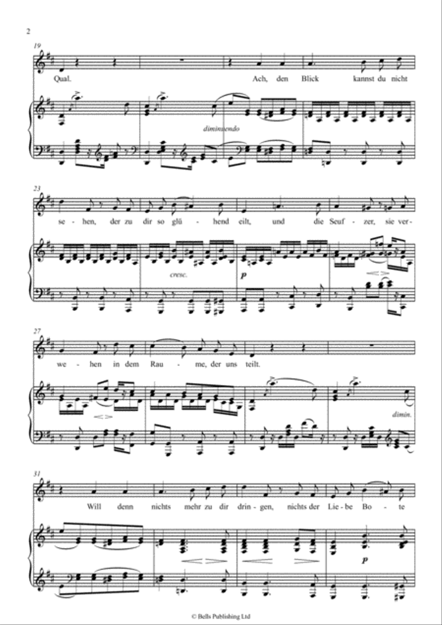 An die ferne Geliebte, Op. 98 (D Major) Voice Solo scores gallery preview page 2