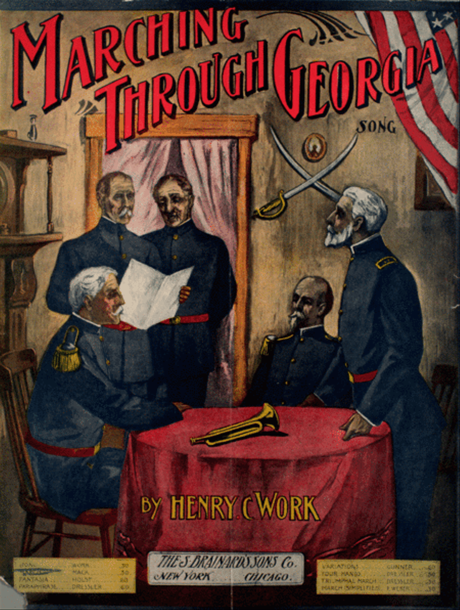 Marching Through Georgia. Grand March Trumpet scores gallery preview page 1