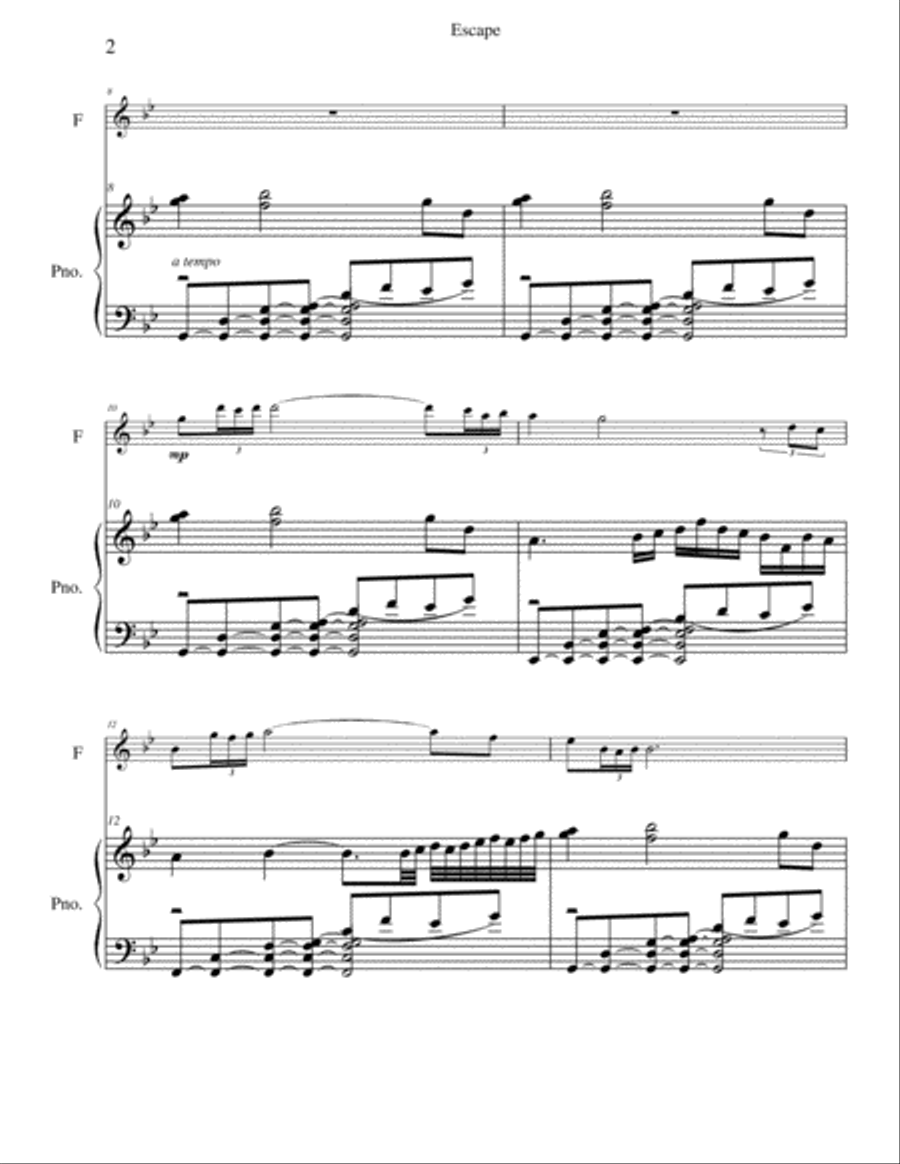 Escape Escape Flute Solo scores gallery preview page 2
