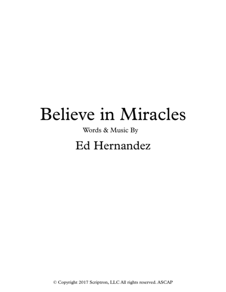 Believe in Miracles image number null
