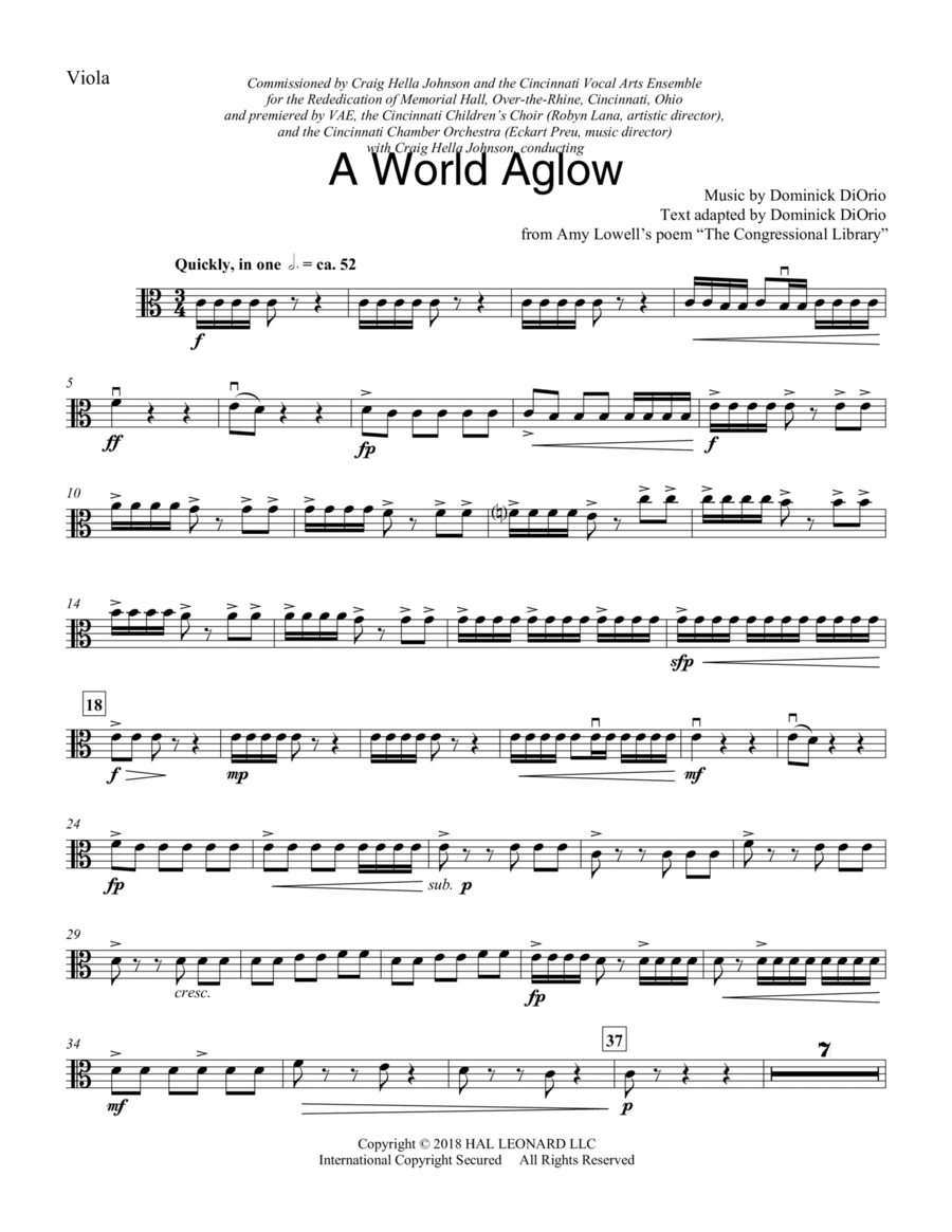 A World Aglow - Viola