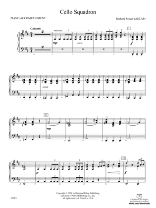 Cello Squadron: Piano Accompaniment