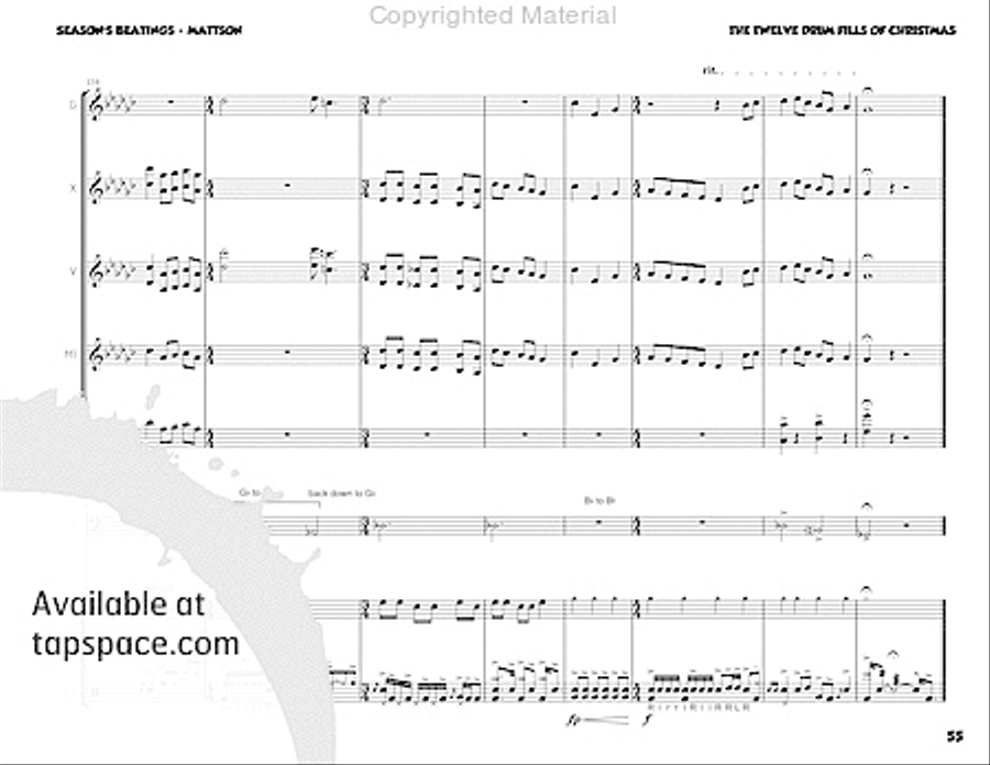 Season's Beatings Percussion Ensemble scores gallery preview page 71