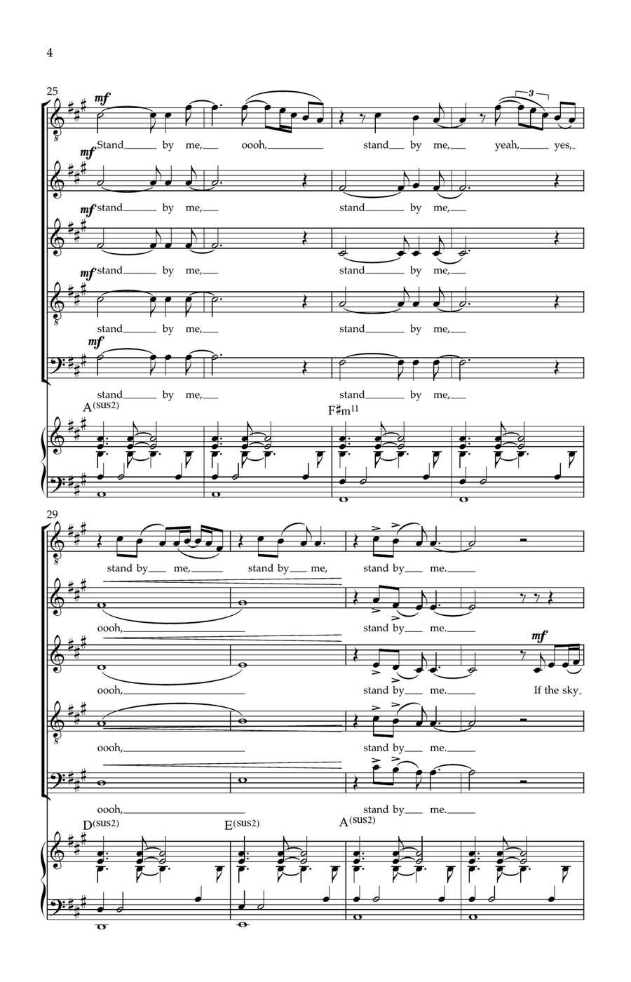 Stand By Me 4-Part scores gallery preview page 4
