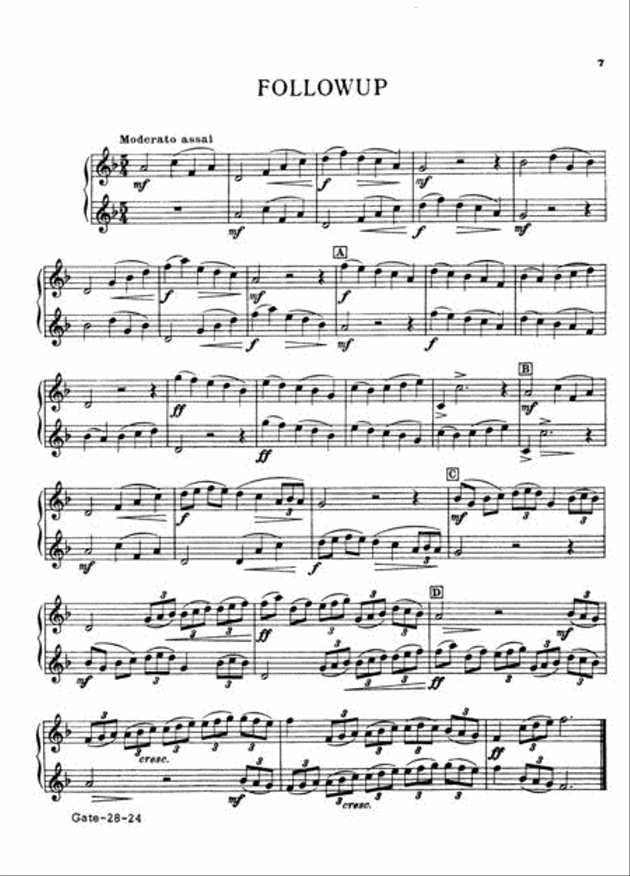 Odd Meter Duets for All Instruments in Treble Clef Small Ensemble scores gallery preview page 2