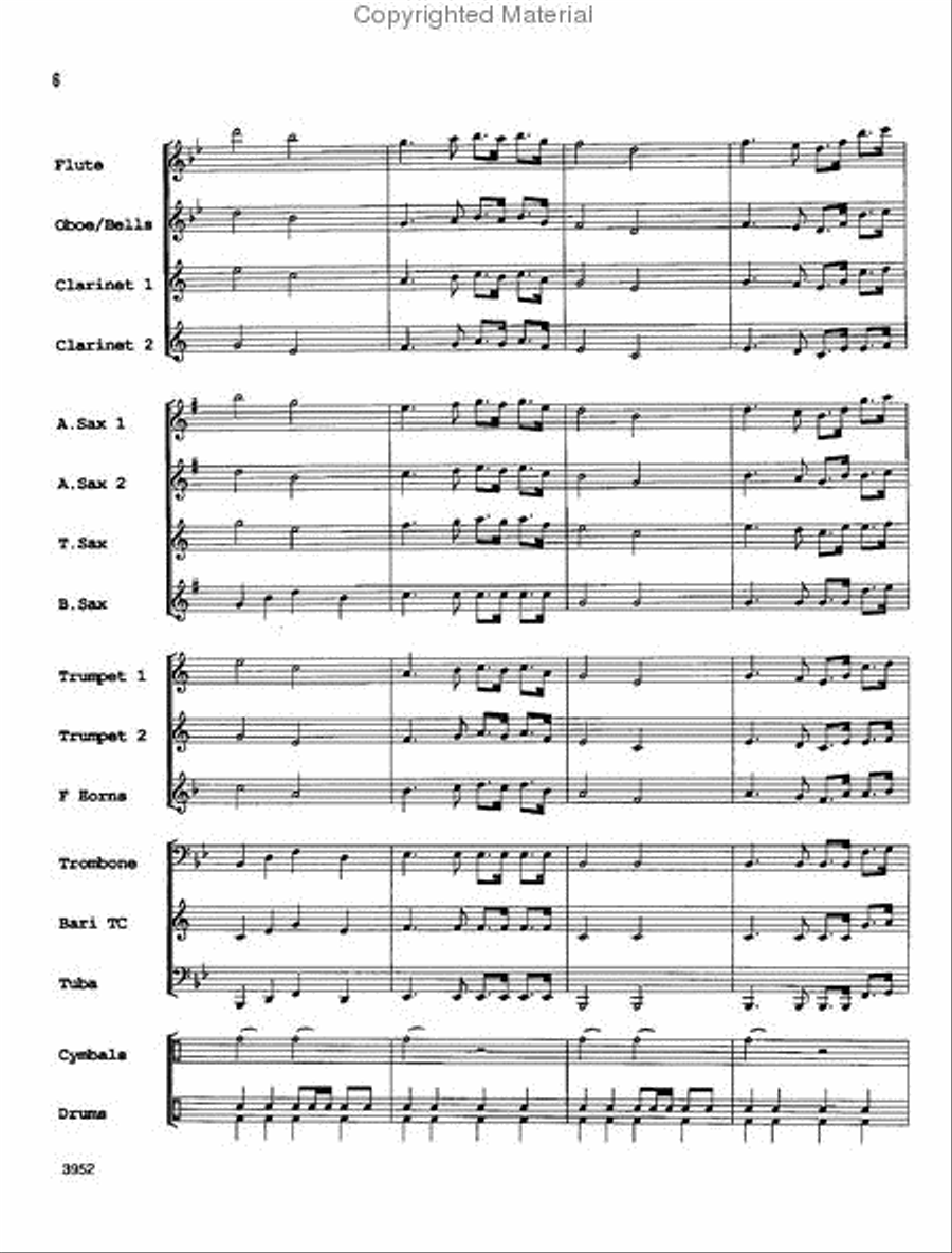 Battle Hymn of the Republic Concert Band scores gallery preview page 5
