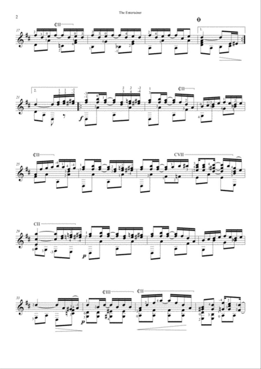 The Entertainer The Entertainer Guitar Solo scores gallery preview page 4