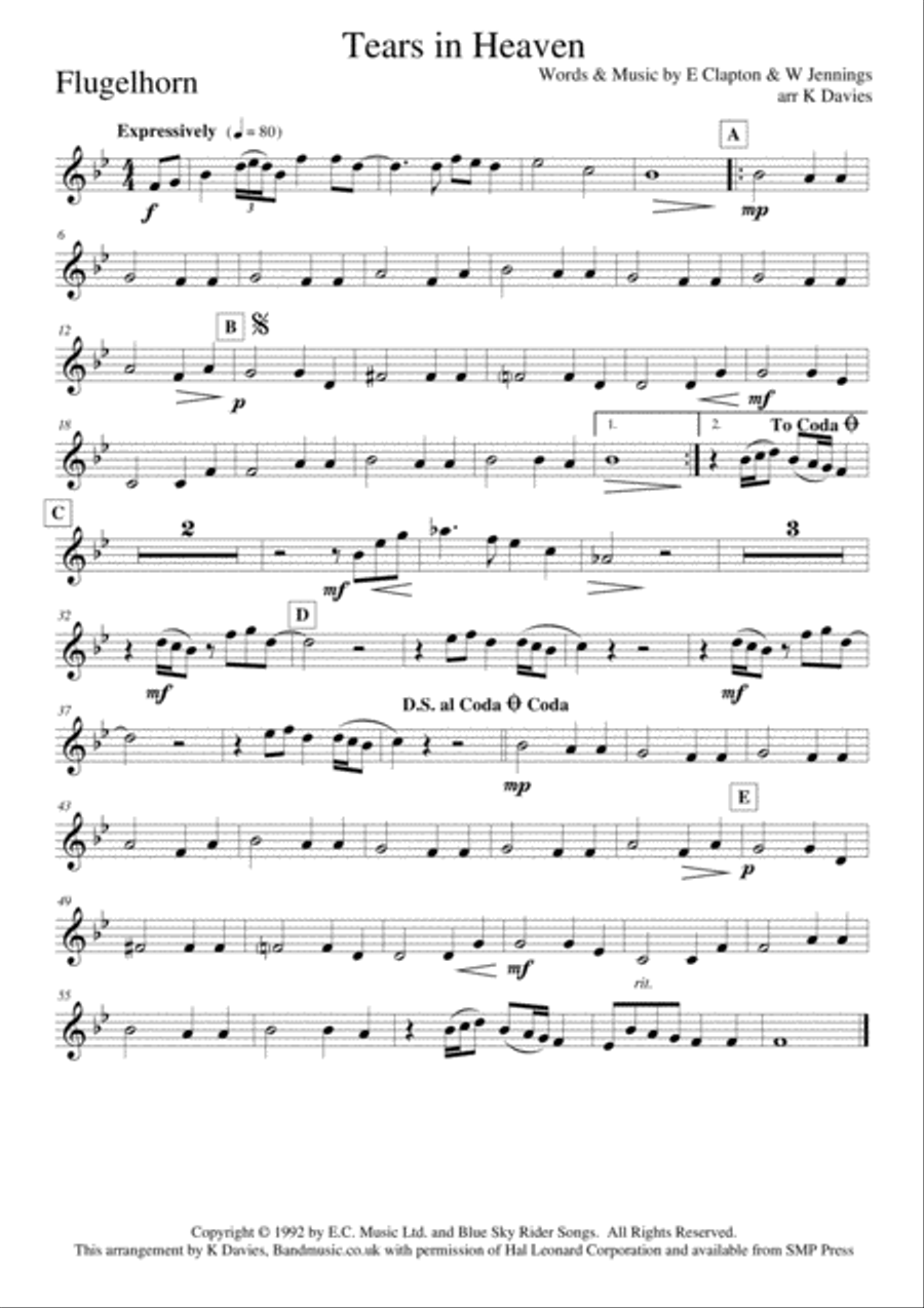 Tears In Heaven Small Ensemble scores gallery preview page 3