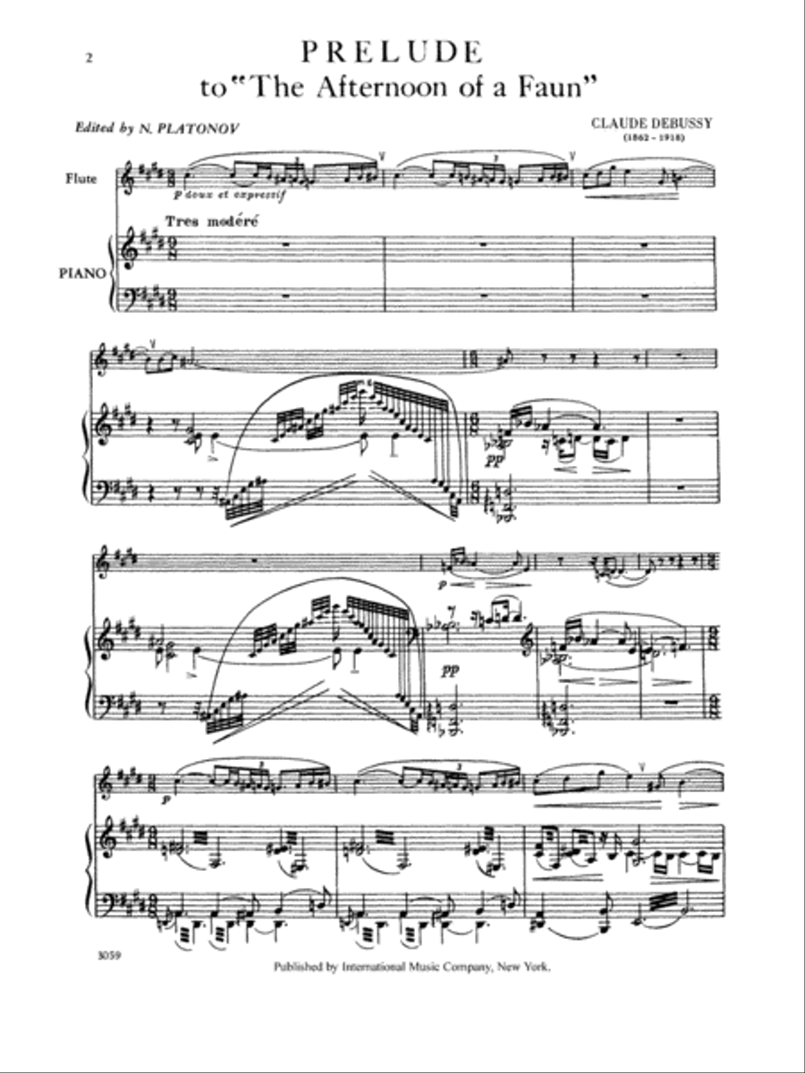 Afternoon Of A Faun Flute Solo scores gallery preview page 2