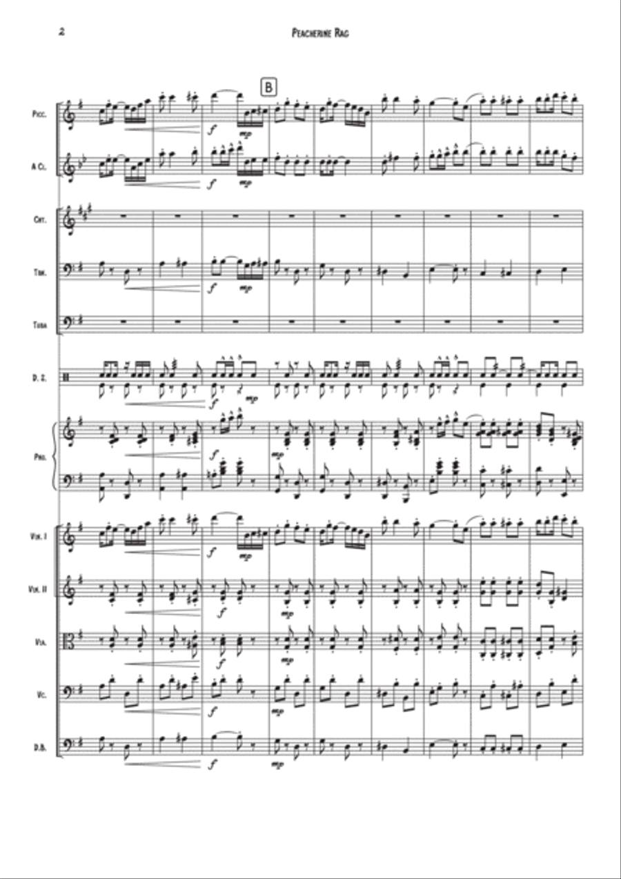 Peacherine Rag A Clarinet scores gallery preview page 4
