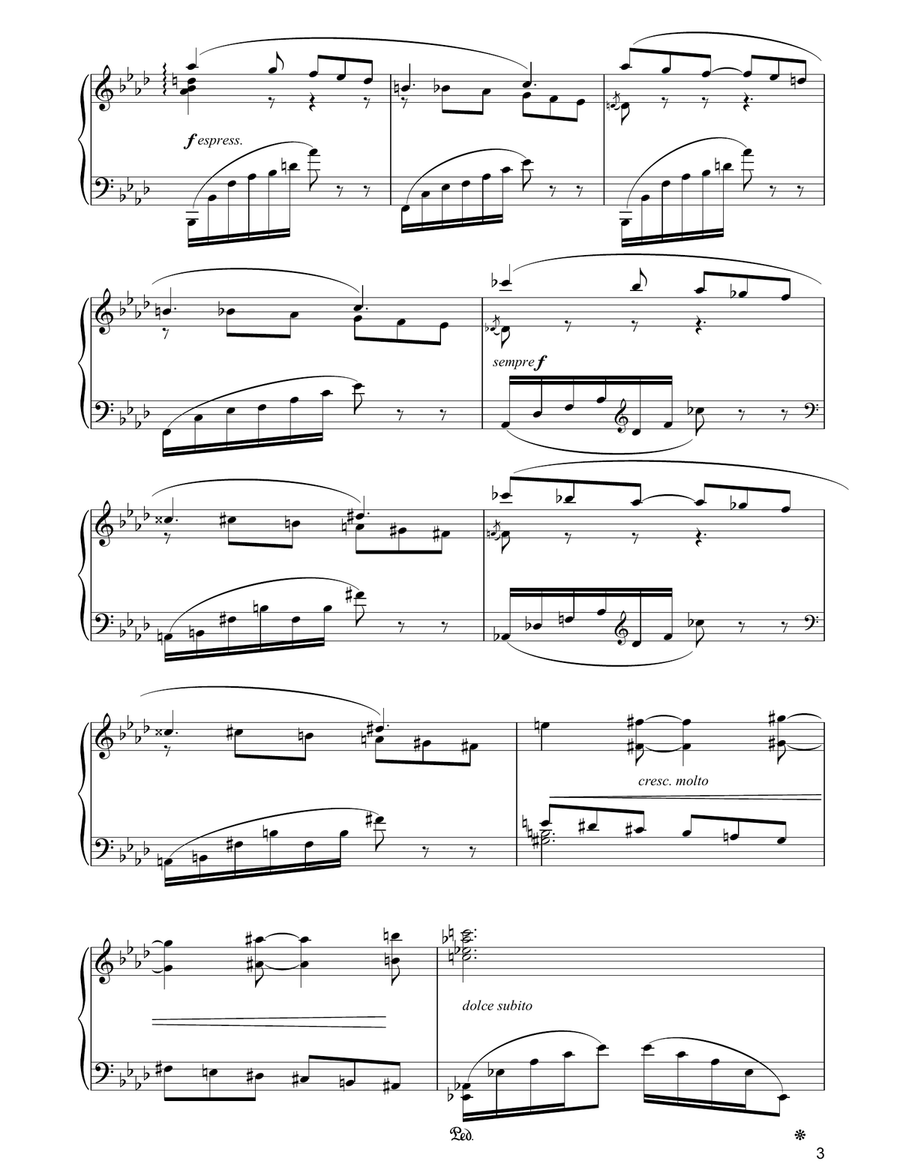 Barcarolle No.4 in Ab Major, Op.44 Piano Solo scores gallery preview page 3