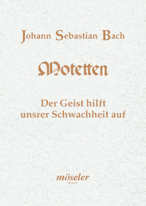 Book cover for Der Geist hilft unsrer Schwachheit auf BWV 226