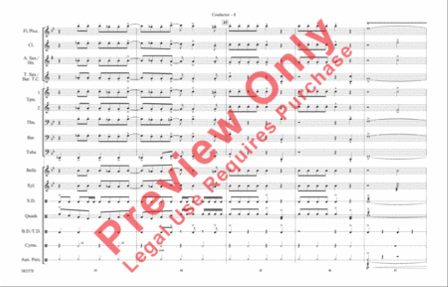 Finale (Don't Feed the Plants) Marching Band scores gallery preview page 9