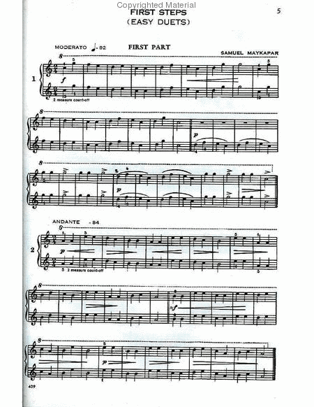 Samuel Maykapar - First Steps, Op. 29 image number null