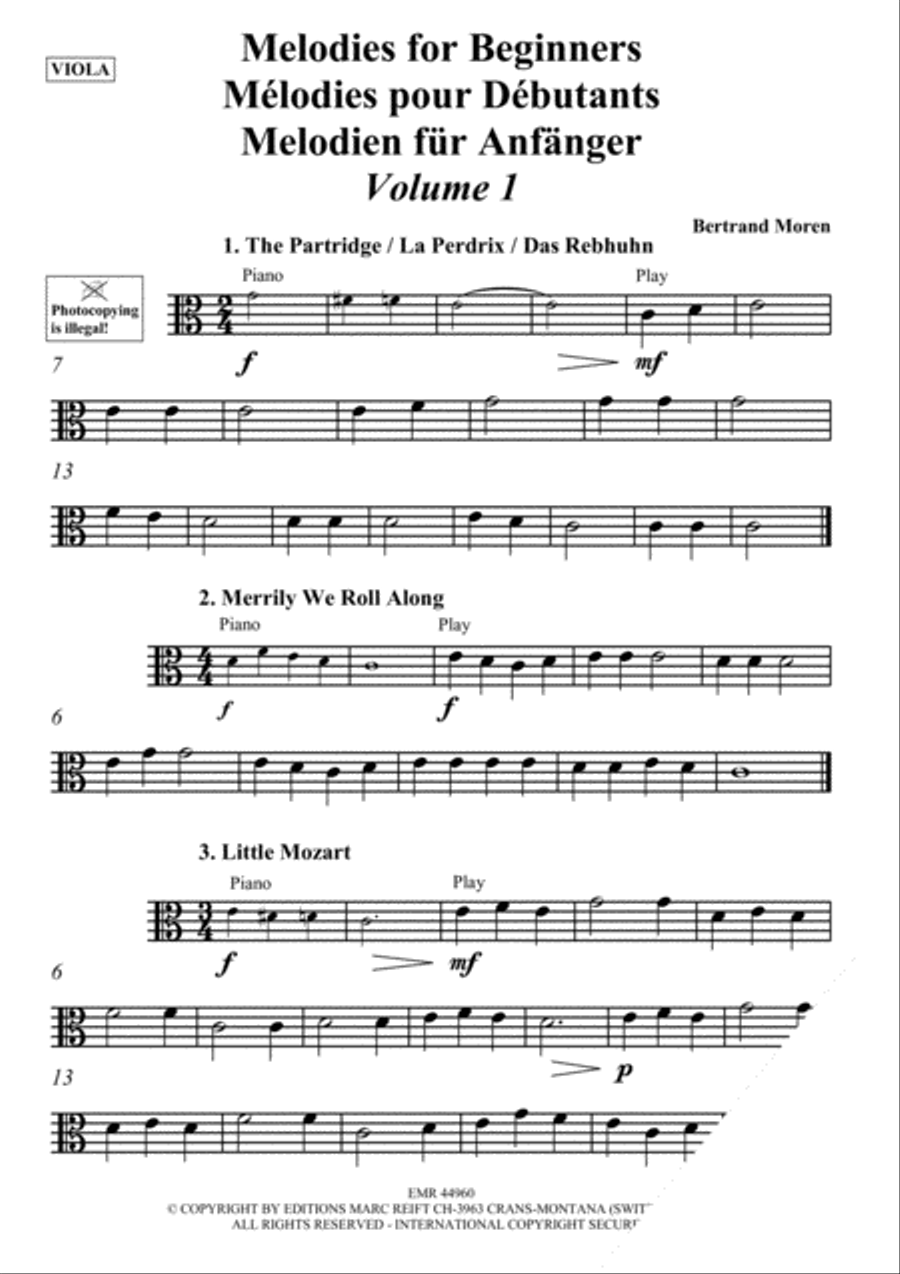 Melodies for Beginners Volume 1 Viola scores gallery preview page 5