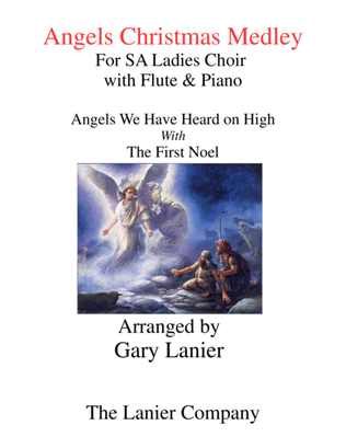Book cover for ANGELS CHRISTMAS MEDLEY (for SA Ladies Choir with Flute & Piano)