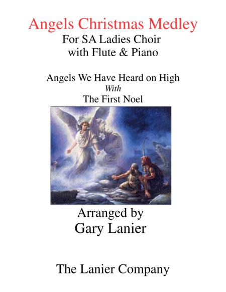 ANGELS CHRISTMAS MEDLEY (for SA Ladies Choir with Flute & Piano) image number null