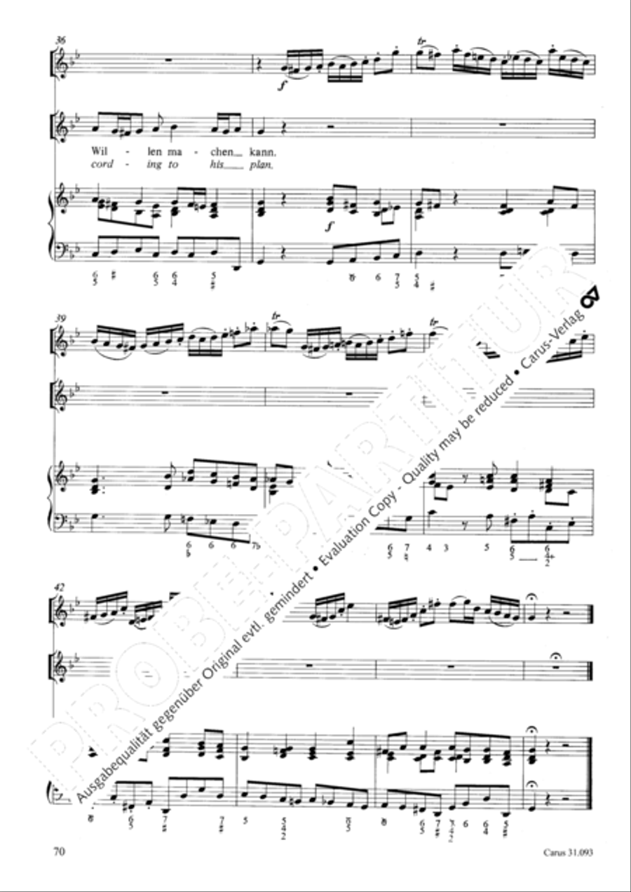 All those who seek God's sov'reign guidance (Wer nur den lieben Gott lasst walten) 4-Part scores gallery preview page 71