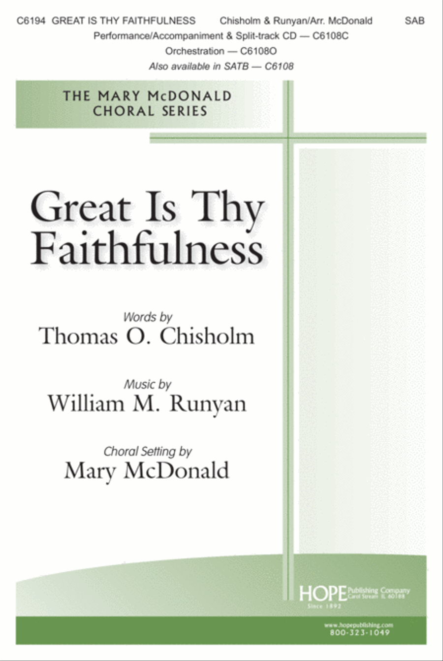 Great Is Thy Faithfulness Choir scores gallery preview page 1