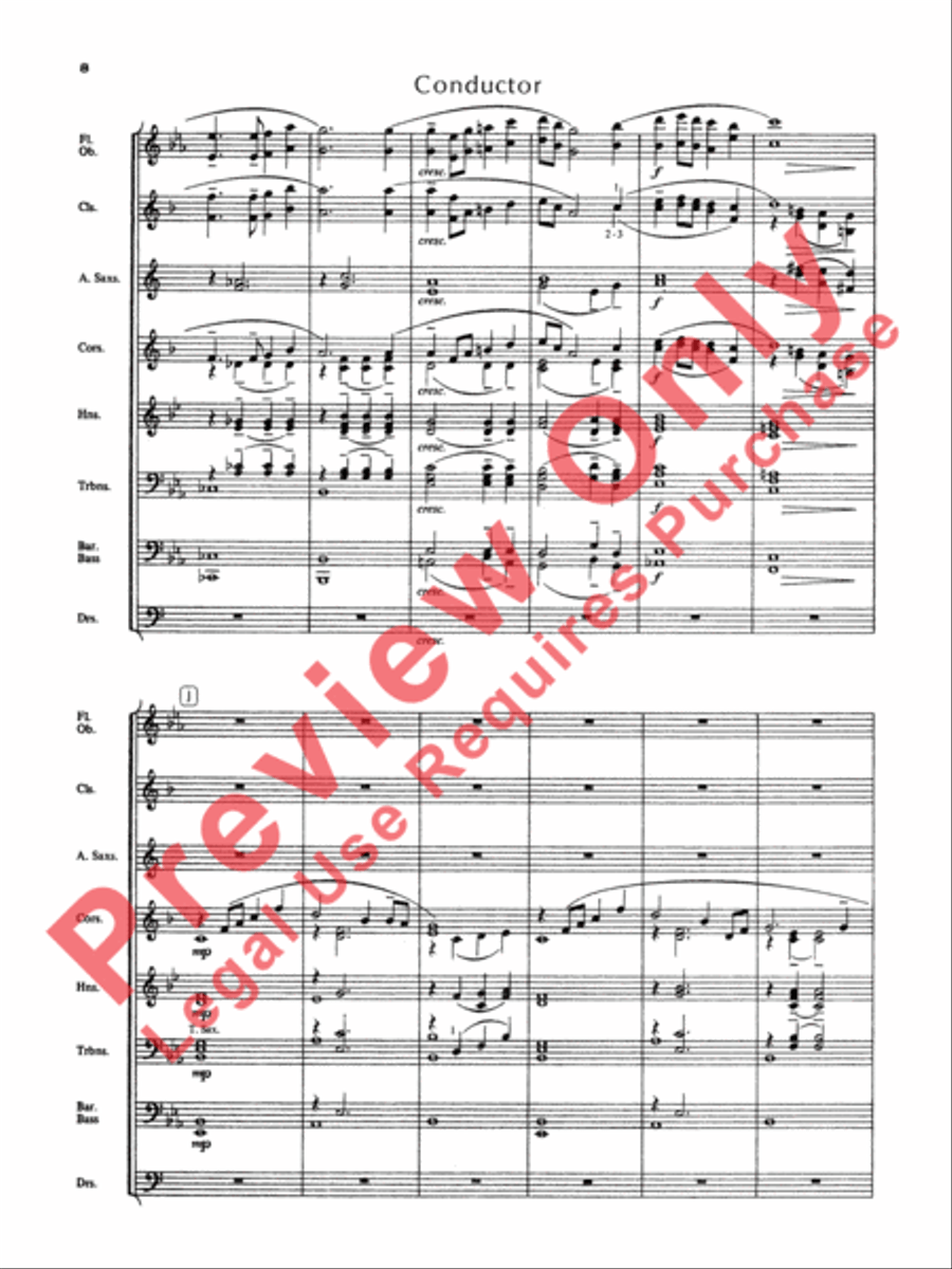 Blue Ridge Overture Concert Band scores gallery preview page 9