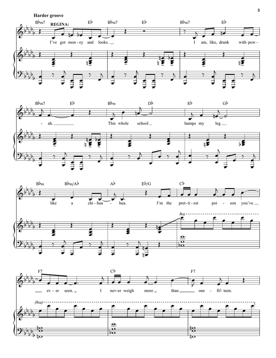 Meet The Plastics (from Mean Girls: The Broadway Musical) Voice scores gallery preview page 3
