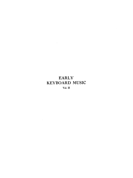Early Keyboard Music, Volume 2
