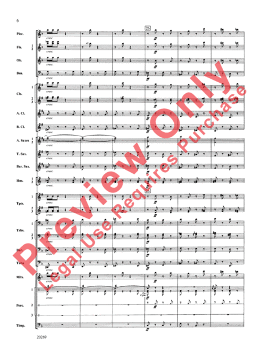 Night in the Tropics Concert Band scores gallery preview page 7
