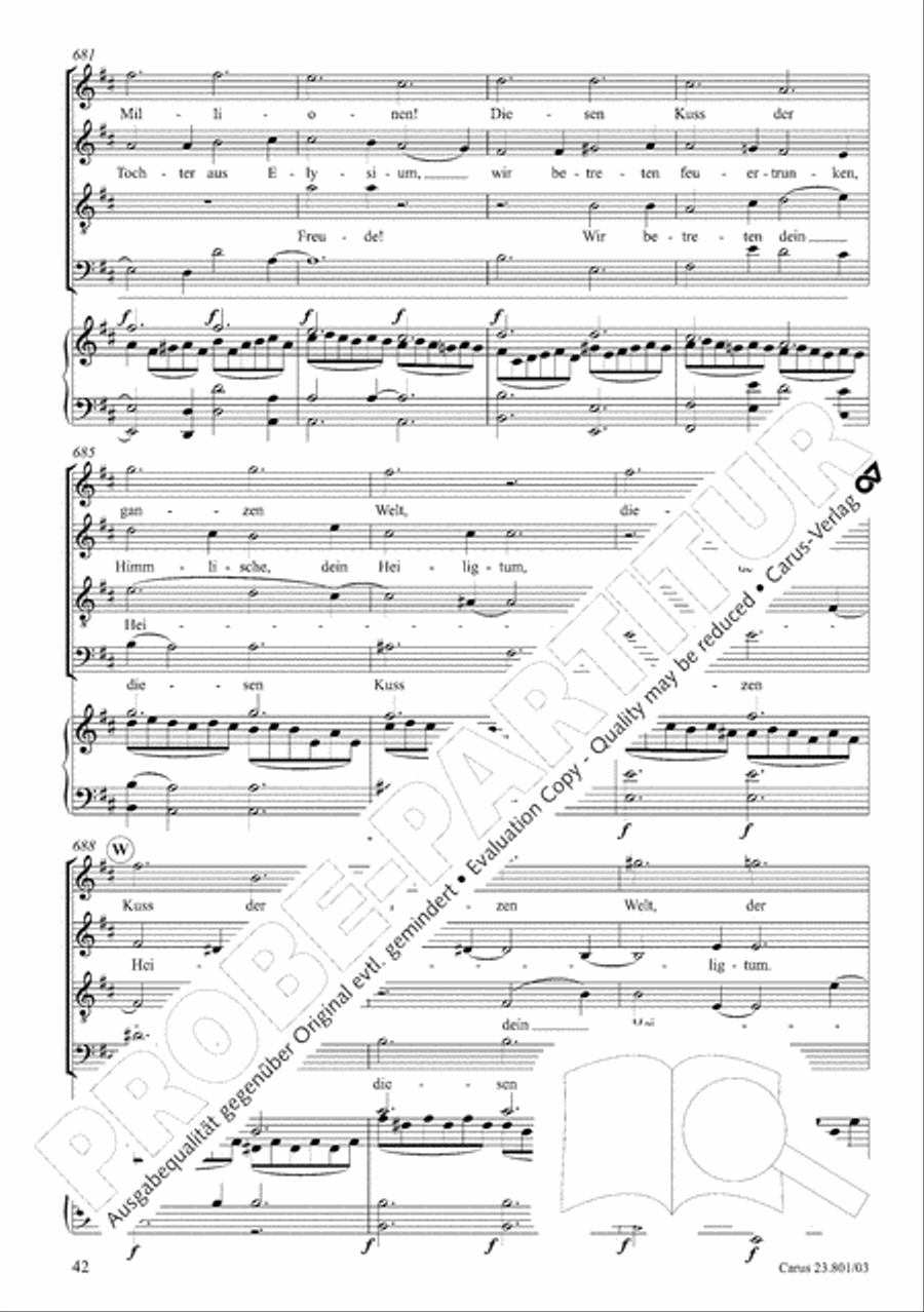 Symphony No. 9, Op. 125 - Finale (Choral Symphony) 4-Part scores gallery preview page 43