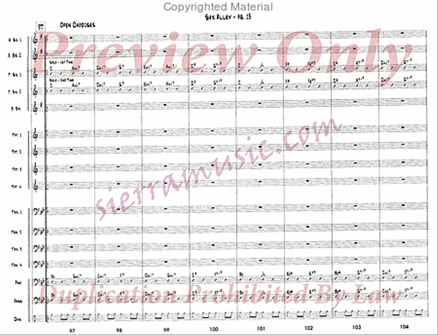 Sax Alley Jazz Ensemble scores gallery preview page 14