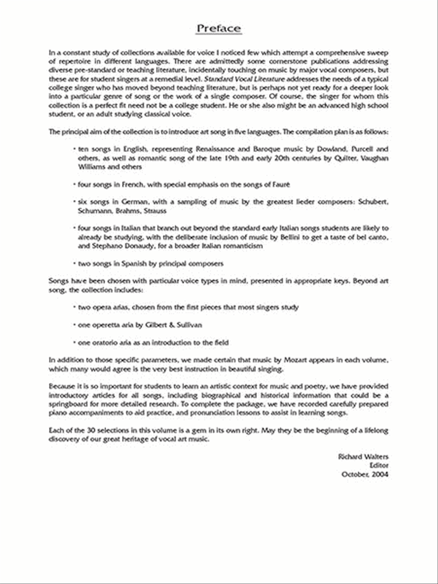 Standard Vocal Literature – An Introduction to Repertoire Voice scores gallery preview page 2