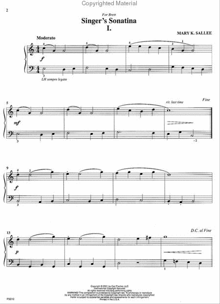 Singer's Sonatina Voice scores gallery preview page 2