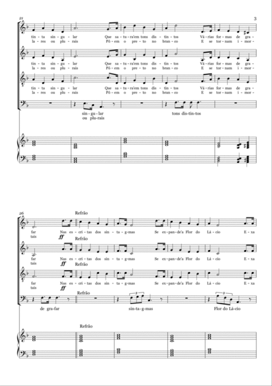Hino da Academia de Letras de Campina Grande - PB Piano Method scores gallery preview page 3