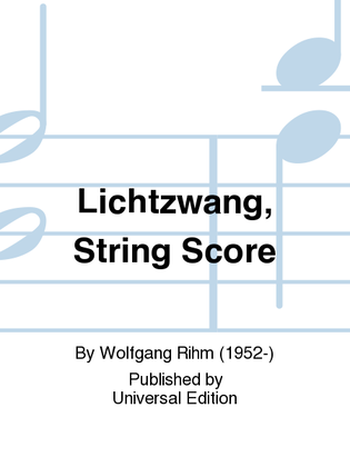 Book cover for Lichtzwang, String Score