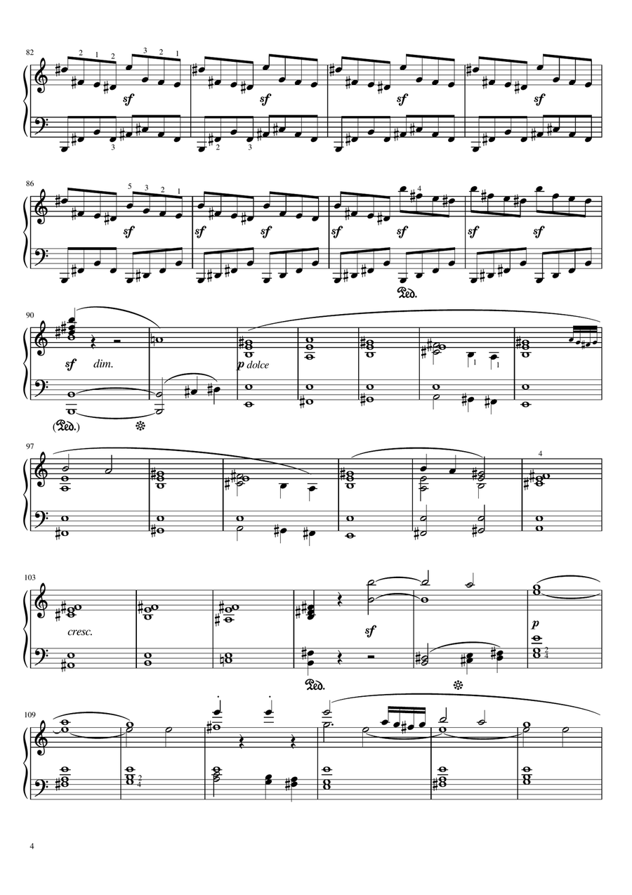 Beethoven - Violin Sonata No.9 A Major, Op.47 'Kreutzer' - Mov 1. Adagio - for Piano Solo Original Piano Solo scores gallery preview page 4